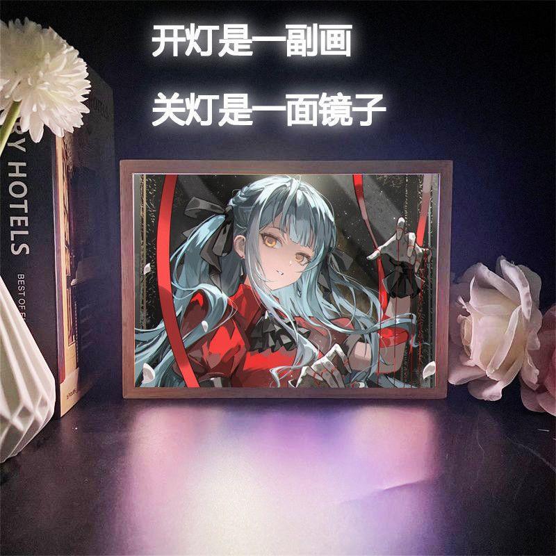 Mirror light painting featuring Fukukawa Saki, a 2D art piece, suitable as a birthday gift, table decoration, picture frame ornament, and ambient lighting painting Mirror light painting featuring Fukukawa Saki, a 2D art piece, suitable as a birthday gift, table decoration, picture frame ornament, and ambient lighting painting