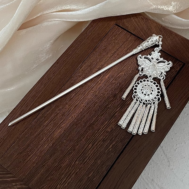 Nuevo estilo chino flange flores alfileres de cabello de alta calidad mujer cabeza trasera alfileres de cabello chino cheongsamos alfileres de cabello tocado