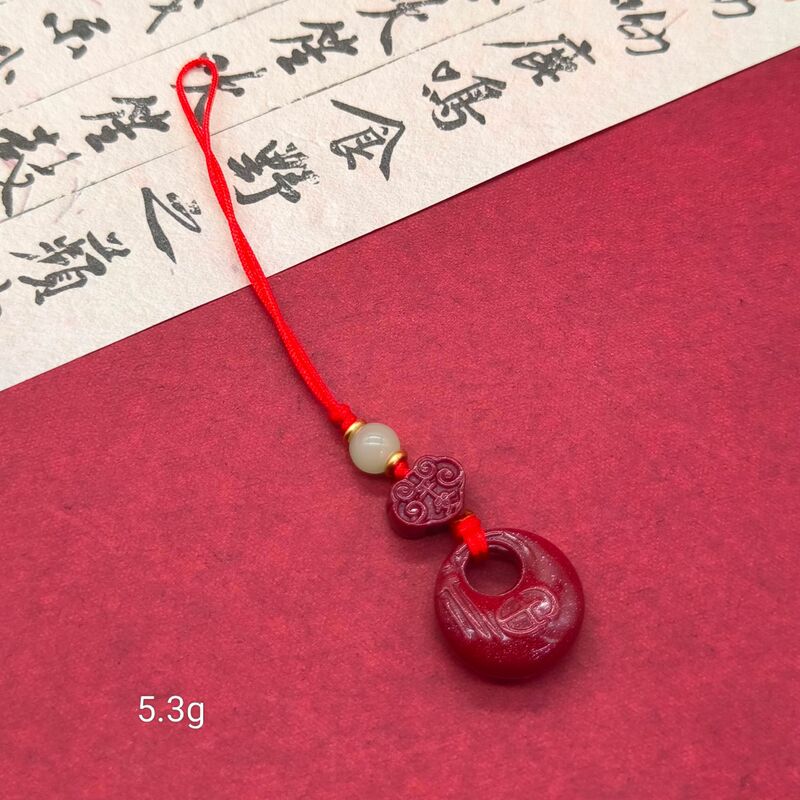 高含量朱砂紫金砂平安扣福袋招财猫莲花佛公手机链钥匙扣批发|undefined