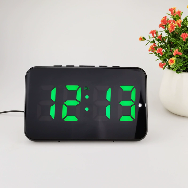 Большой экран LED цифровые часы температуры метеорологические электронные часы будильник