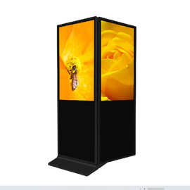 定制立式双面屏广告机4K高清液晶落地智能无触摸互动查询一体厂家