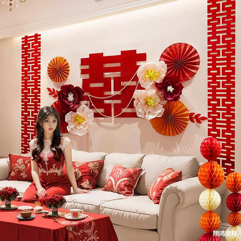 Свадебная комната для свадебного оформления нового дома гостиная диван фон стены украшения свадебная комната мужчины и женщины набор цветов