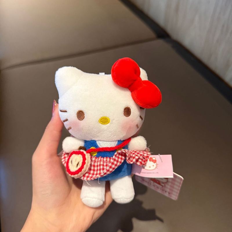 正版kt挂件HelloKitty三丽鸥毛绒公仔玩偶钥匙扣可爱包挂饰礼物|undefined