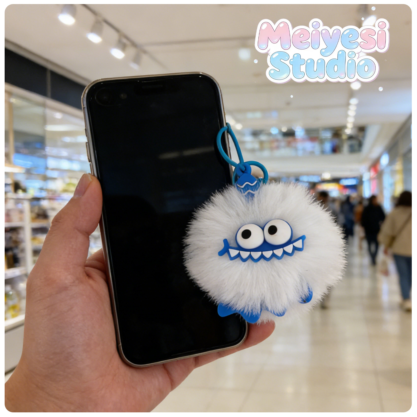 Bonita pequeña sociedad de dinosaurios imitación de cabello de cabello colgante de piel de hierba super lindo juguete de peluche llaveras muñecas colgante de dinosaurio al por mayor