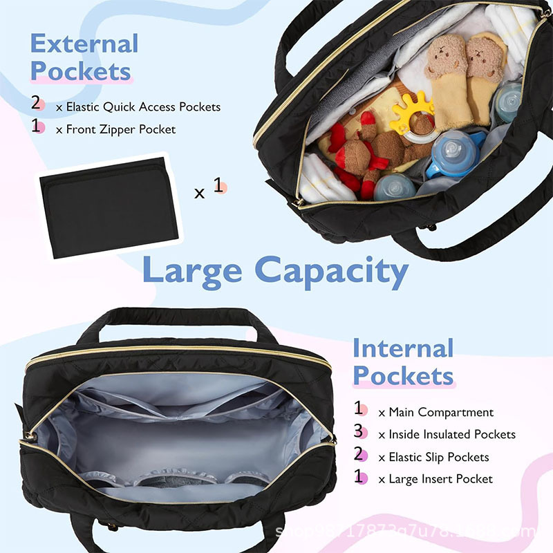 Amazon nueva bolsa de pañales bolsa de bebé grande bolsa de expansión bolsa de bebé ligera bolsa de cama cama bolsa de viaje