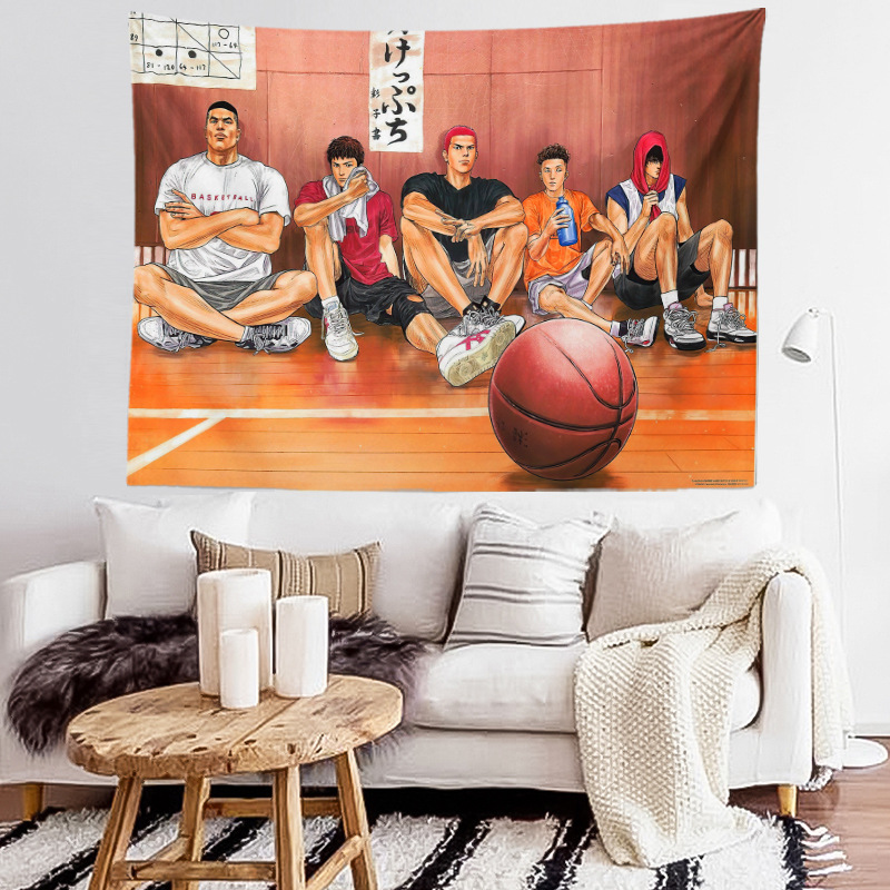 Anime Wall Cloth Slam Dunk Large Background Cloth Hanging Cloth Bedside Bedroom Wall Dormitory Decoration Room Tapestry