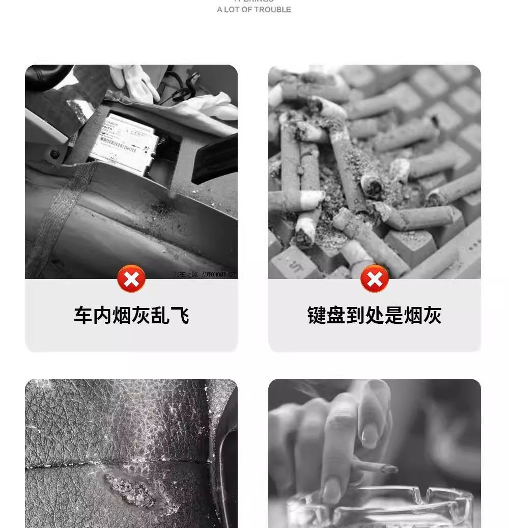 New three-in-one mini ashtray for car use, no ash spillage, convenient tool, solid wood gift, portable cigarette holder