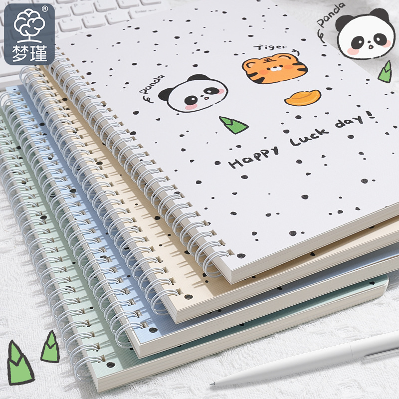 Diario espiral de animales adorables de alta apariencia específico para estudiantes de dibujos animados.