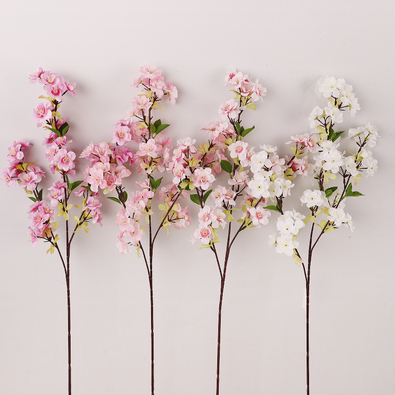 Simulación transfronteriza flor de melocotón flor de cereza flor de ciruela única flor de seda modelado decoración de árboles accesorios paisajísticos simulación flor de albaricoque