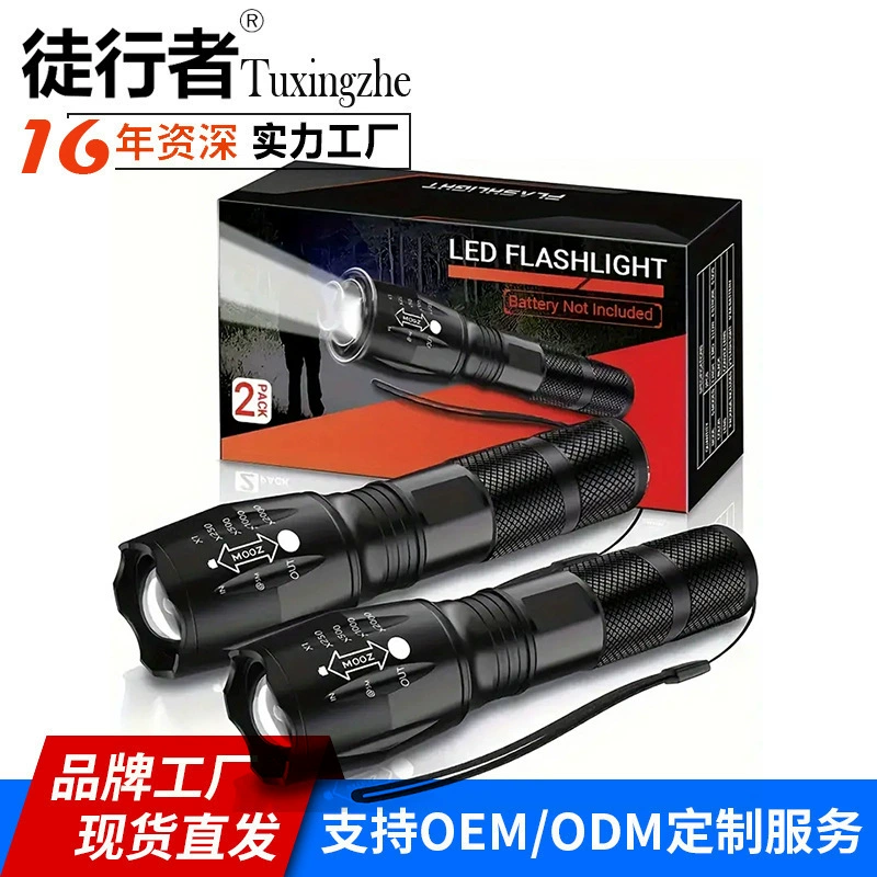 Трансграничный A100 Открытый светодиодный фонарик T6 перезаряжаемый Zoom мини-фонарик производители оптом