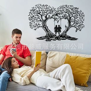 Cross-border metal crafts living room wall decoration swing Tree of Life Wall Art Amazon popular decoration