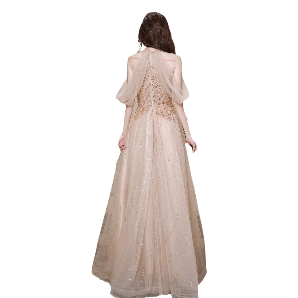 Vestidos de noche de alta gama para mujer, elegantes y lujosos, de estilo exclusivo y etéreo, ideales para estudiantes, anfitrionas y actuaciones de coros.