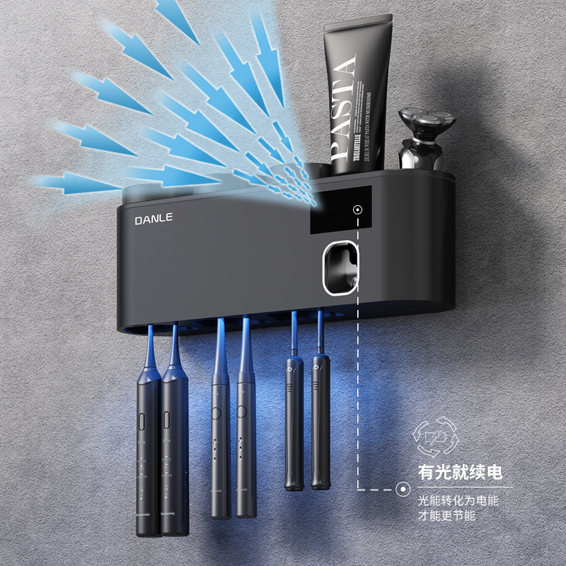 Una sola pieza de entrega inteligente esterilizador cepillo de dientes UV esterilización Punch-libre cepillo de dientes eléctrico titular Internet celebridad rack de almacenamiento