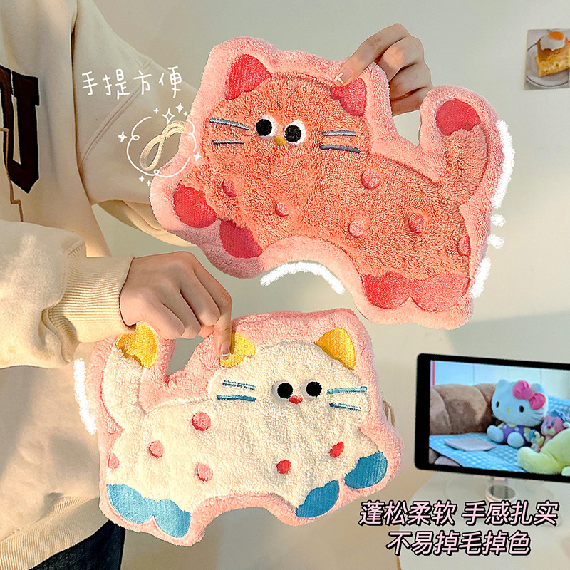 Toalla de mano de dopamina de dibujos animados lindo cocina casera colgante baño para niños toalla absorbente de agua al por mayor