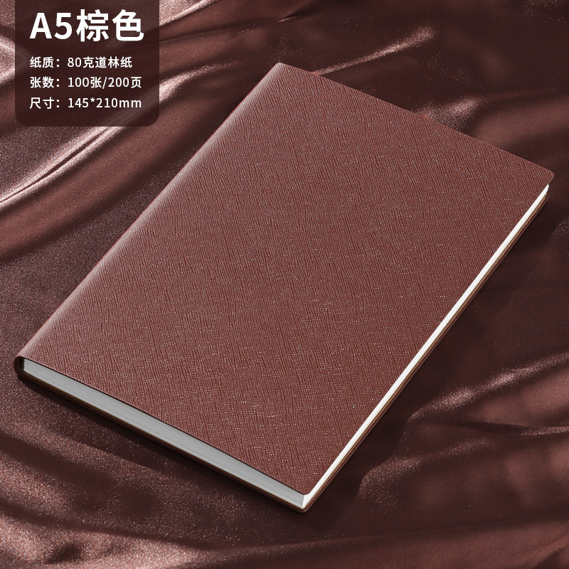 A5-brown-200페이지(버클 없음, 펜 삽입 없음)