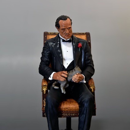 Padrino de la mafia Corleone silla sentada estatuas de gato modelo adornos hechos a mano