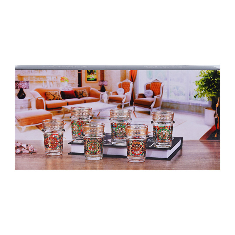 グラススポットモロッコグラストルコサウジアラビアレストラン12点セットティーカップTea Glass|undefined