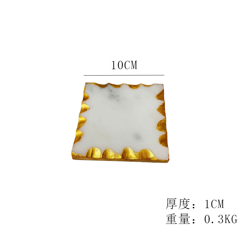 Cielo estrellado blanco dorado borde cuadrado