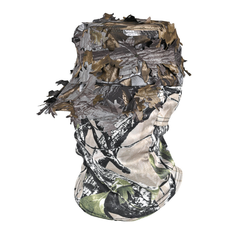 Hoja camuflaje sombrero penny cara completa máscara solar sombrero de montaña sombrero de pesca sombrero de camuflaje de verano sombrero de tropas especiales