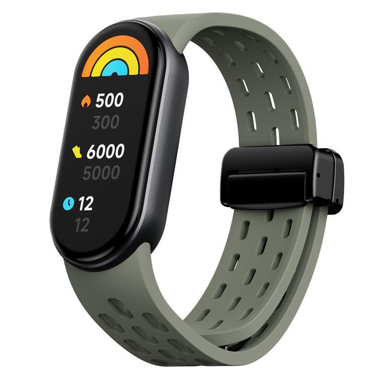 xDfind Dong Dong tipo absorción pulsera de silicona de botón negro para pulseras Xiaomi 10 / 9 / 8