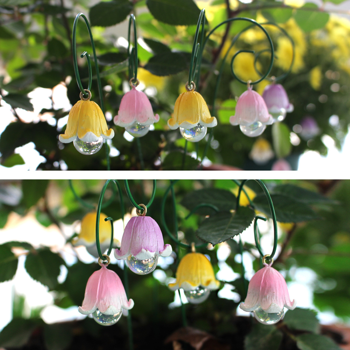  new flower holder ground plug gardening decoration plug-in lily flower pot green plant flower holder outdoor grocery garden 