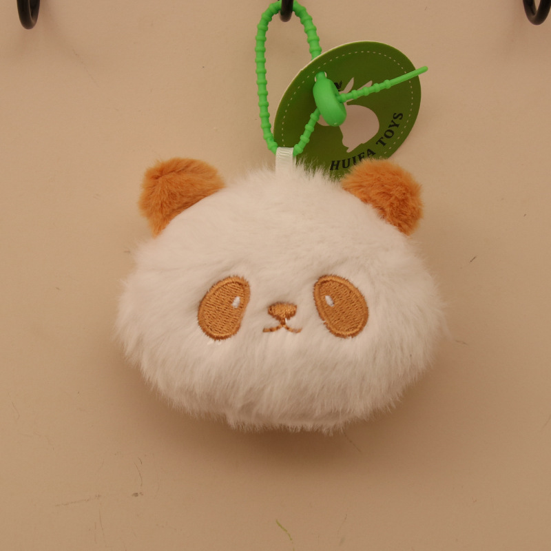 Lindo bolso de cabeza de panda gigante juguete de peluche monedero de panda pequeño colgante pequeño joyería muñeca recuerdo de viaje