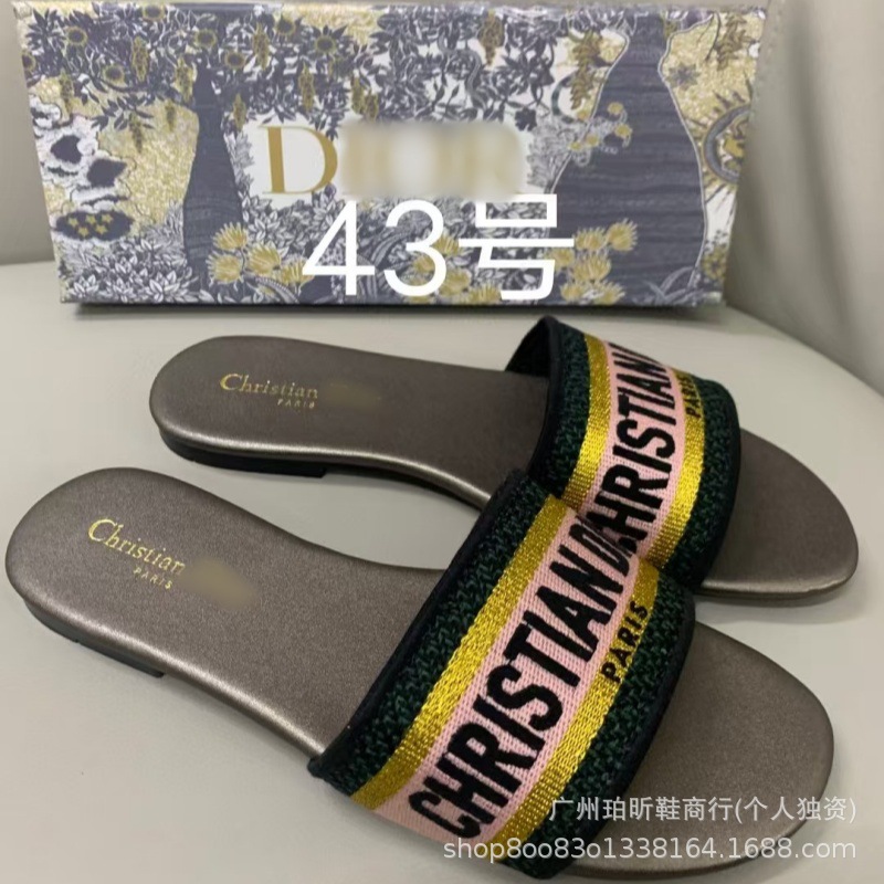 Zapatillas clásicas de alta versión D casa bordadas en una línea Zapatillas de piel de oveja para mujer