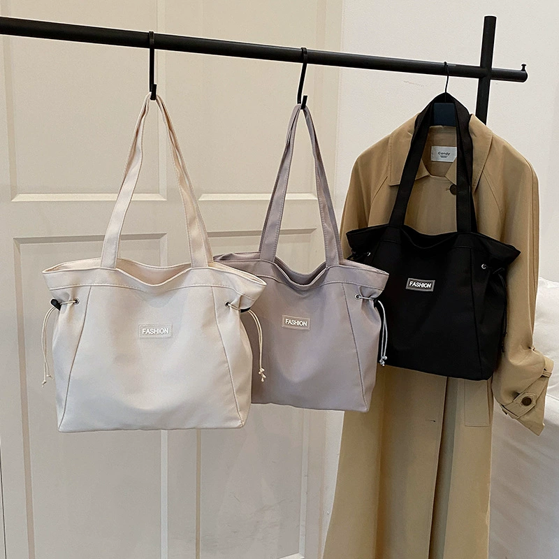Capacious shoulder bag, one-shoulder bag, waterproof shopping bag for leisure, Korean style