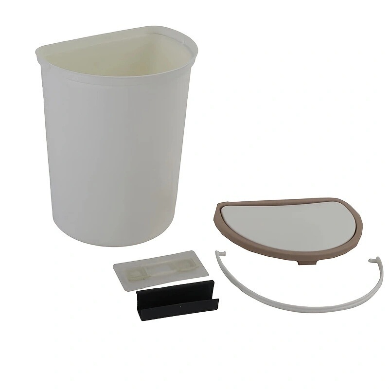 2026 Model Q6875 Temu Overseas Warehouse Export Heavy-Duty Compact Trash Can with Lid, Space-Saving Design