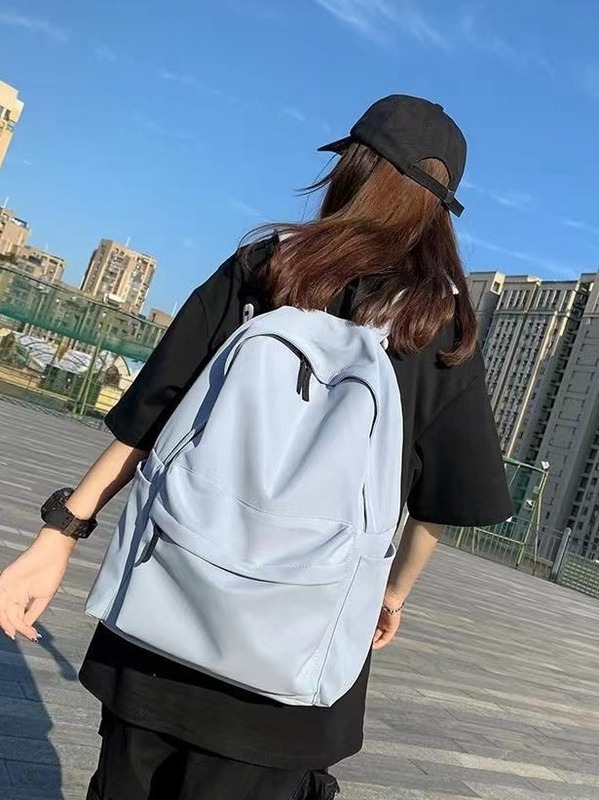 かばん女子ins大学生シンプルファッション純色大容量中高生新作ファッションリュックサックリュックサック|undefined