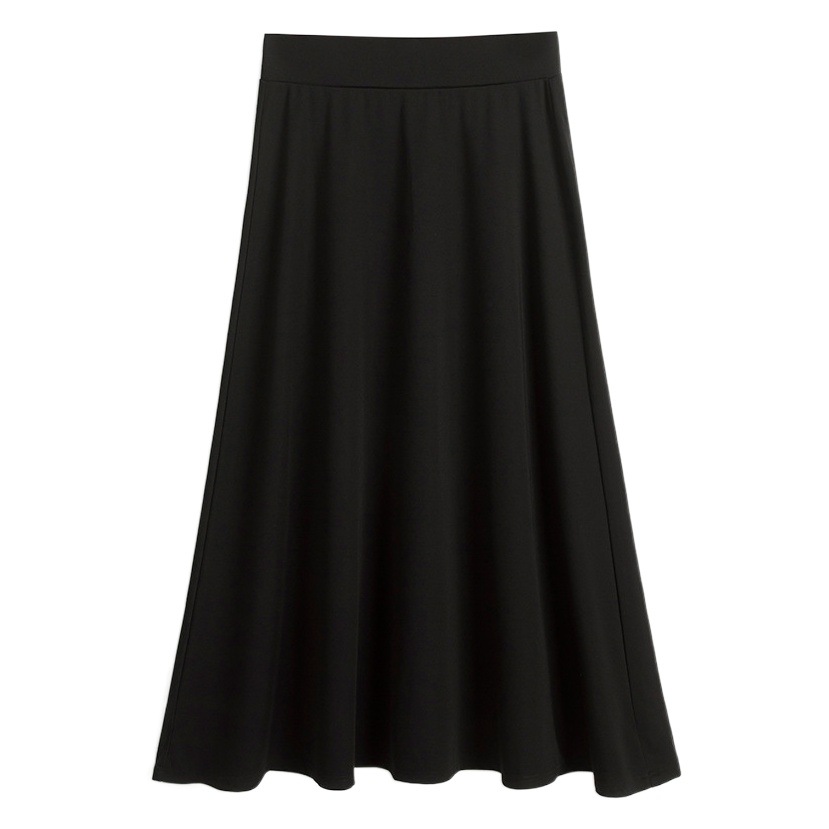 High Waist Skirt Elegant Slimming Waist A- Line Skirt Spring and Summer Women's Large Swing Mid-Length Skirt 2211