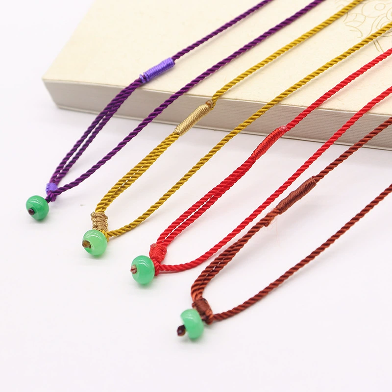 Летние тканые аксессуары, bracelet handmade, янтарь восковый кулон, шнур ожерелья, простой и элегантный дизайн