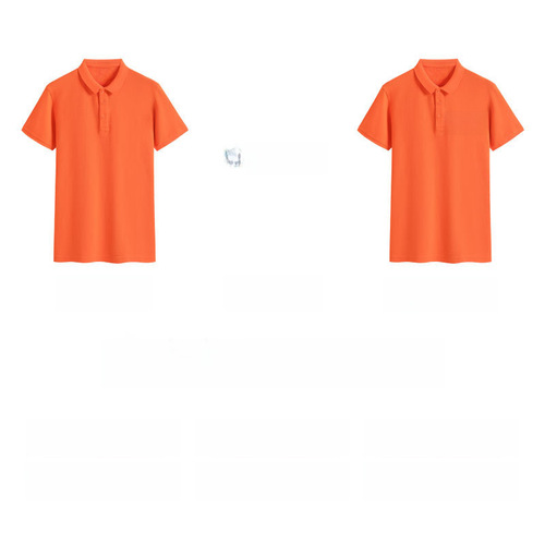 Custom printed LOGO short-sleeve pure cotton pique POLO shirt for chain store employees, high-end summer uniform, workwear factory