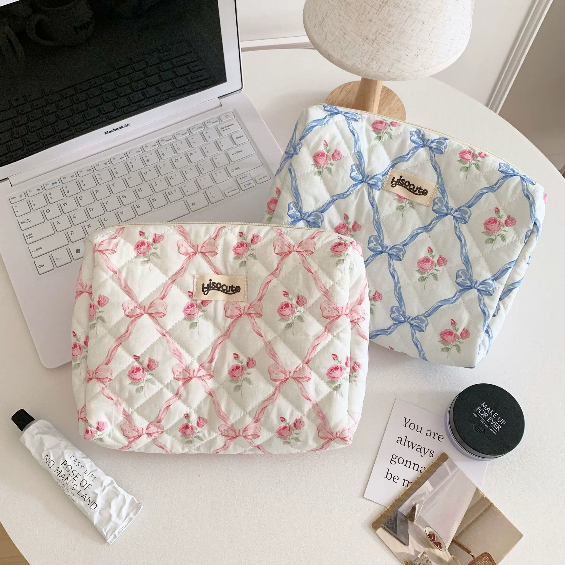 Брендовая высококачественная ручная косметичка вместительная, Organizer bag with bow, сумка для хранения