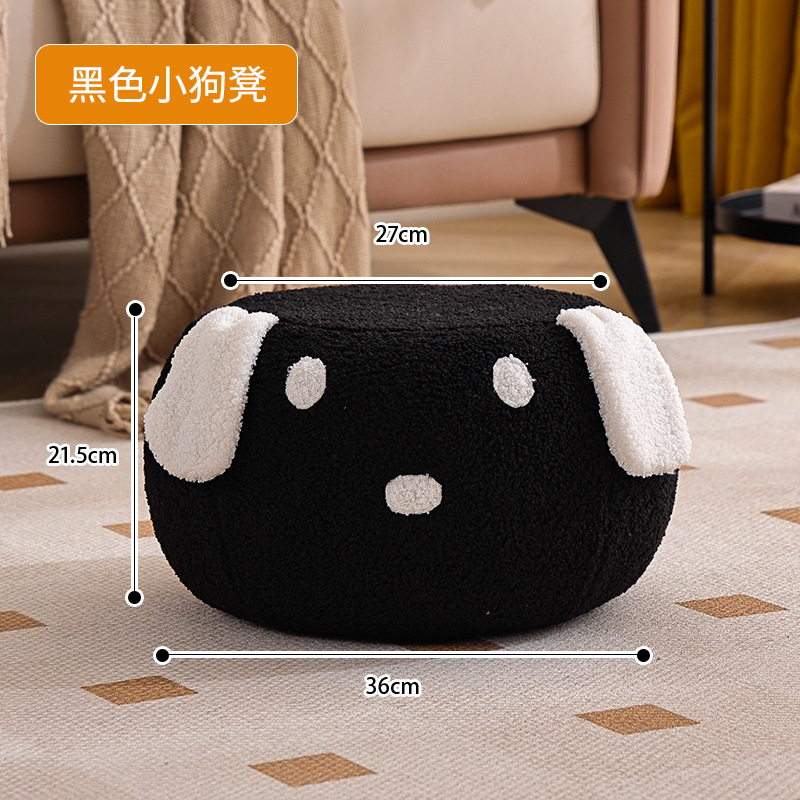 リビングの小さい腰掛けの高級感の家庭用の丈夫な背もたれの羊の小毛の低い腰掛けのベンチの実木は長く座って疲れません。|undefined