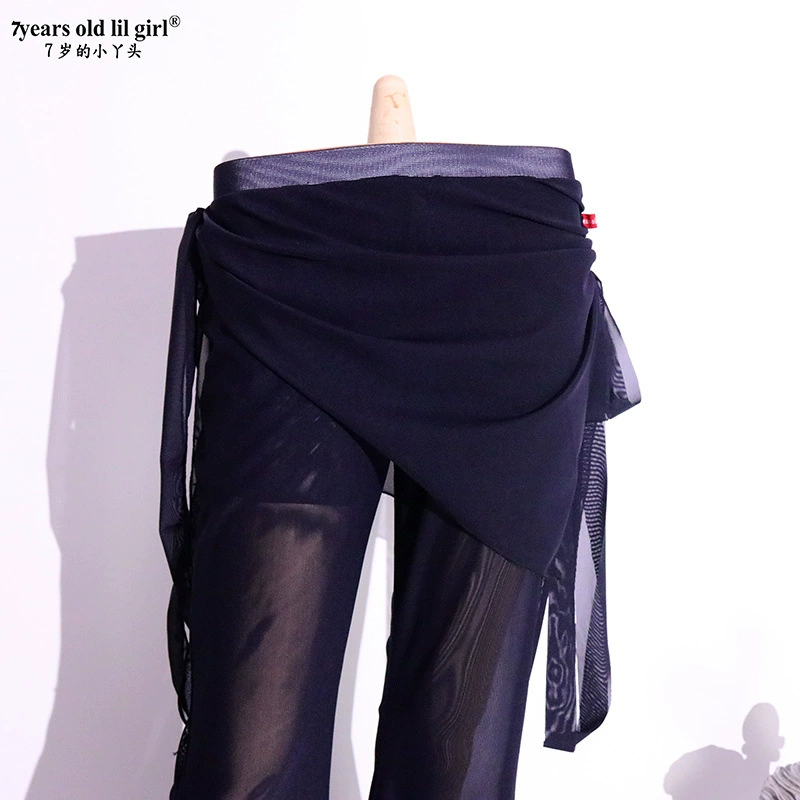 Dance clothing belly dance new style mesh Taiwan water sand small butt curtain sharp corner bell-bottom pants brand design CB175