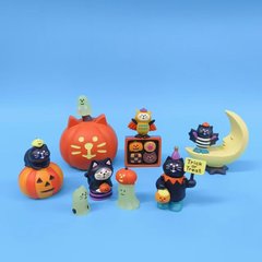 ハロウィーンかぼちゃ猫DIY潮游びクリエイティブシーン装饰プレゼント树脂ZAKKA工芸品ミニチュア置物