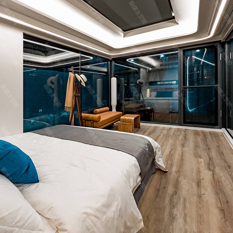 Casa Móvil Cápsula Espacial Rongjie, Alojamiento con Habitación con Vista al Cielo Estrellado, Habitación Solar, Casa Inteligente en Contenedor, Fabricante Personalizado, Ensamblaje