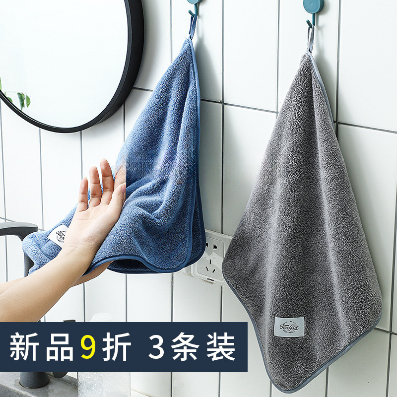 두꺼운 교수형 수건 수건 주방 욕실 워시 얼굴 손 손수건 가정용 흡수성 워시 천