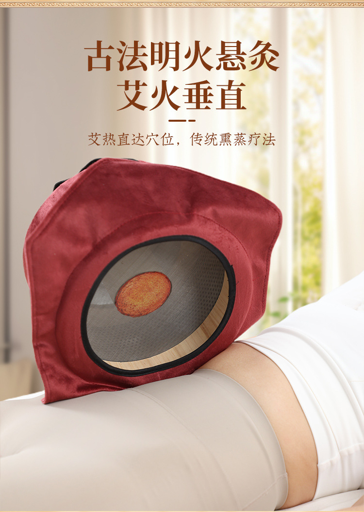 Wooden Moxa Box Smoke Filter Portable Moxibustion Device with 3 Stone Ground Moxa Sticks 7cm for Full Body Warming key features