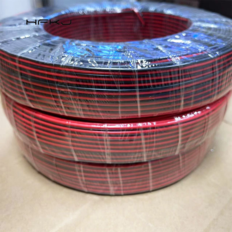 厂家批发0.3平方红黑并线LED灯条连接线各种车载爆闪灯电源连接线