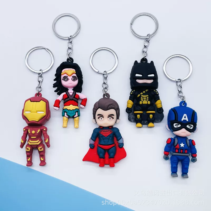 Мультяшные милые герои, кукла, брелок, подвеска, украшение для сумки, Marvel, капитан Америка, Железный человек, Человек-паук