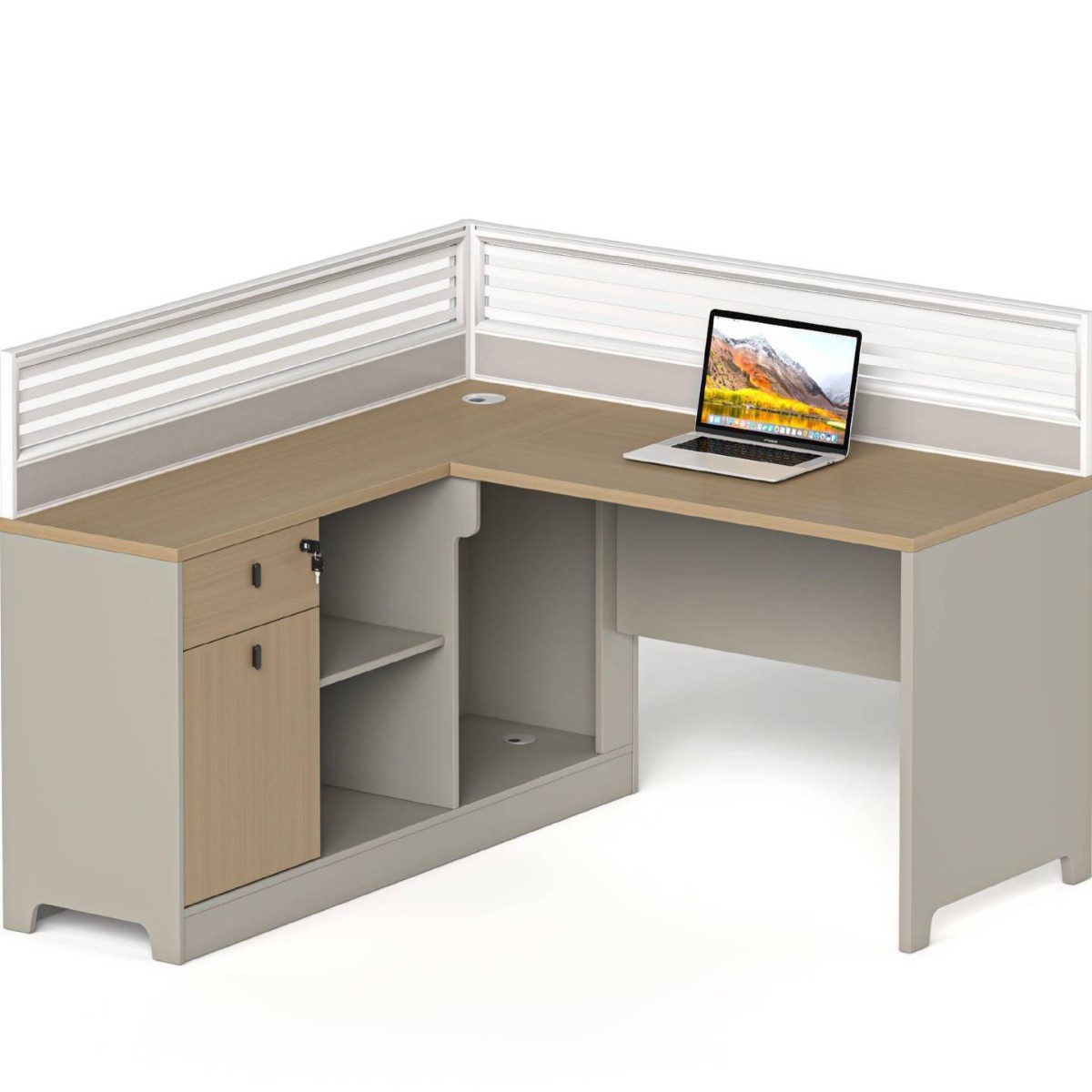 다렌 배나무 + 클레이 그레이 + 천 패턴 테이블 스크린