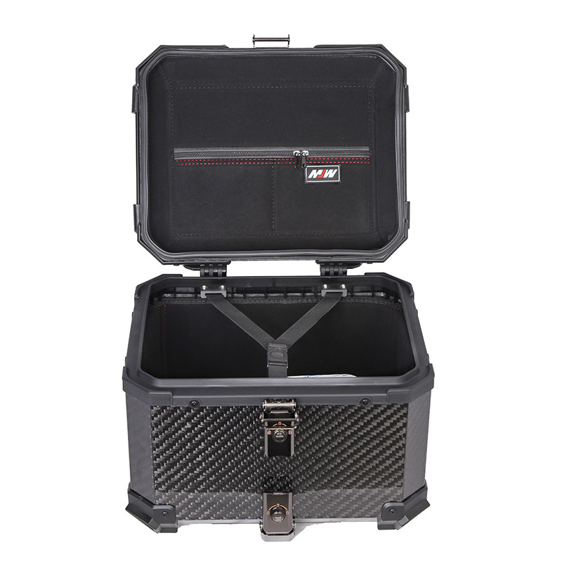 Aerospace grade 12K carbon fiber tail box aluminum alloy large capacity motorcycle tail box scooter electric car trunk