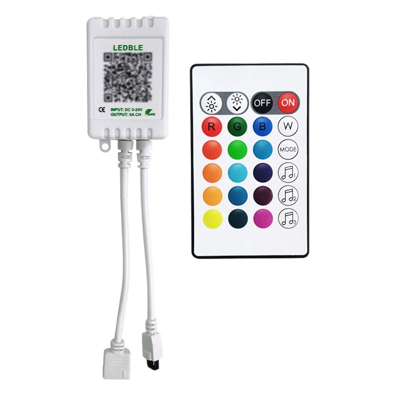 Cross-Border 24-клавишный мобильный телефон Bluetooth умный контроллер световой полосы RGB Светодиодная лампа диммер освещения оптом