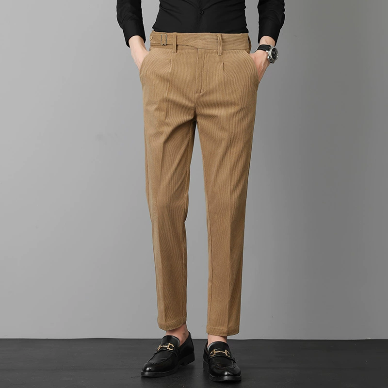 Неаполитанские мужские повседневные брюки осенние вельветовые мужские брюки эластичные брюки
