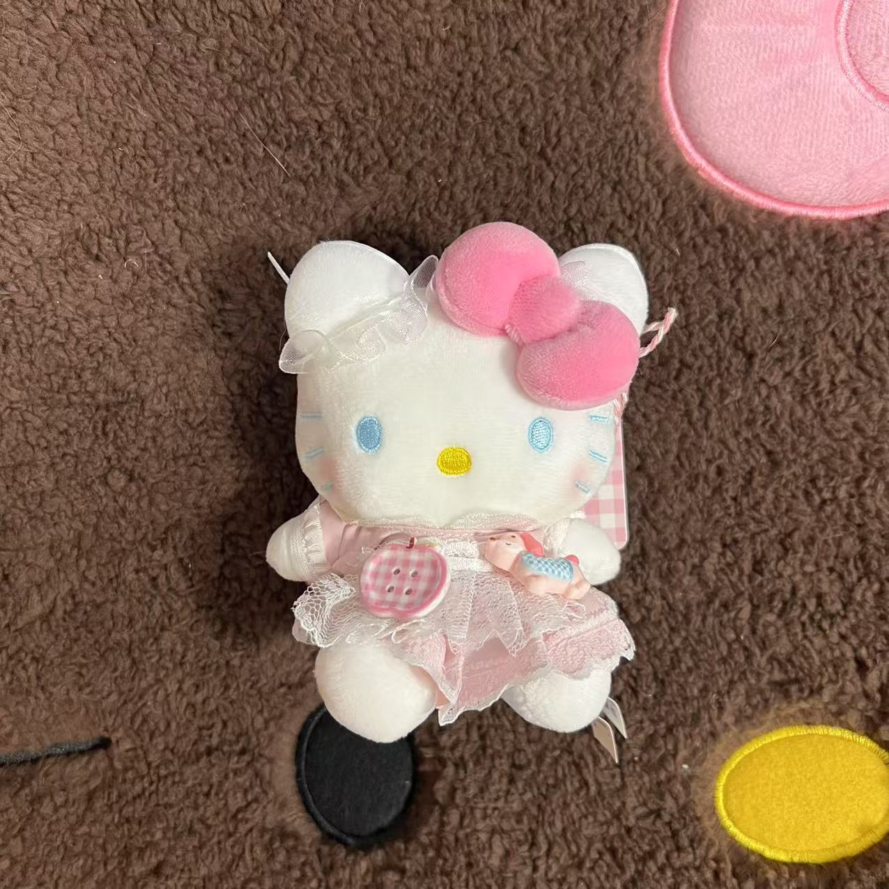 Genuino clásico KT Hello Kitty mochila bolso colgante dibujos animados lindo hellokitty llavero muñeca de felpa mujer