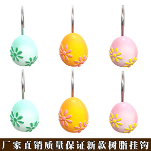 Factory Direct cross-border dedicated resin egg hook resin Hook bathroom supplies sticky hook hardware accessories curtain