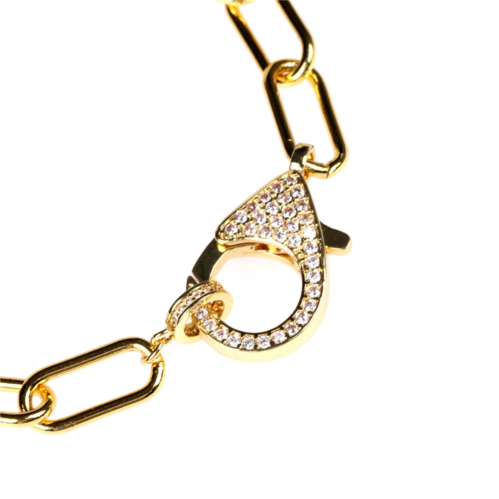 fashion new style copper Interlocking zircon simple necklace setpicture11
