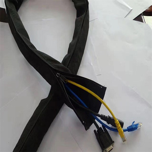 Open Zipper, Easy to Disassemble and Heat Dissipate, Nylon Protective Cover, Zippered Wire Harness, Flexible and Wear-Resistant Wire Protection Network Cable